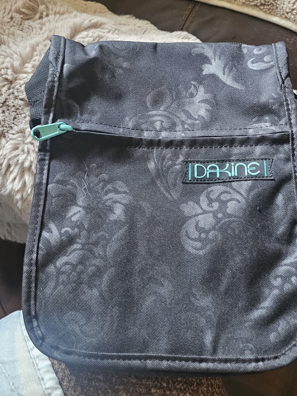 Dakine Black Crossbody Bag with Teal Accents